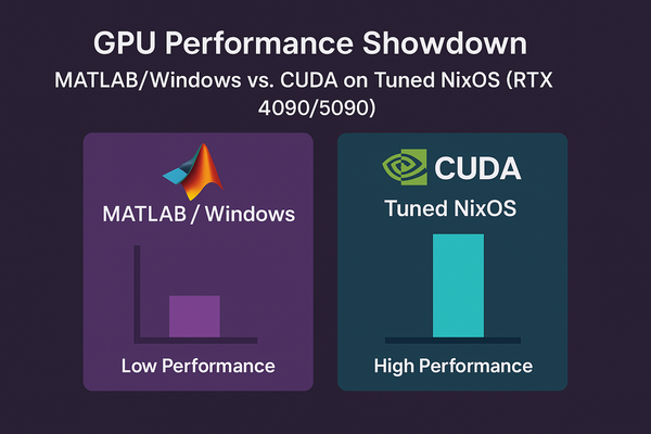 GPU Performance Showdown: MATLAB/Windows vs. CUDA on Tuned NixOS (RTX 4090/5090)